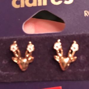 Rose gold over sterling silver earrings